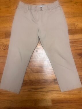 Charter Club Tan Capri Pants Women Size 12 Mid Rise Casual Workwear